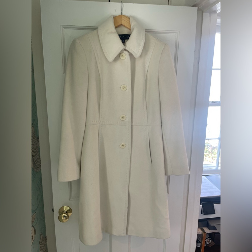 Anne Klein Winter White wool coat